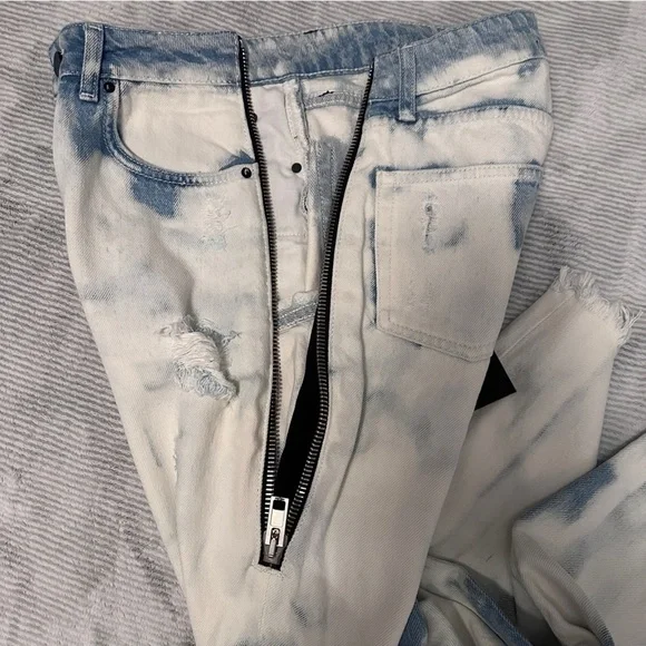 NWT Alexander Wang High Rise Straight Leg Cropped Denim Size 26 - Picture 11 of 13